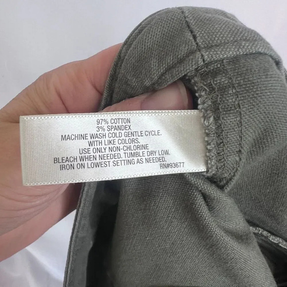 I Love Ronson Army Green Black Zippers Cargo Gorpcore Pants Size 6 - Picture 7 of 9